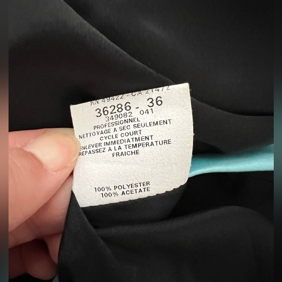 VINTAGE GUNNE SAX Off Shoulders Maxi A-line Ball Gown Black Blue Size S - Picture 4 of 7